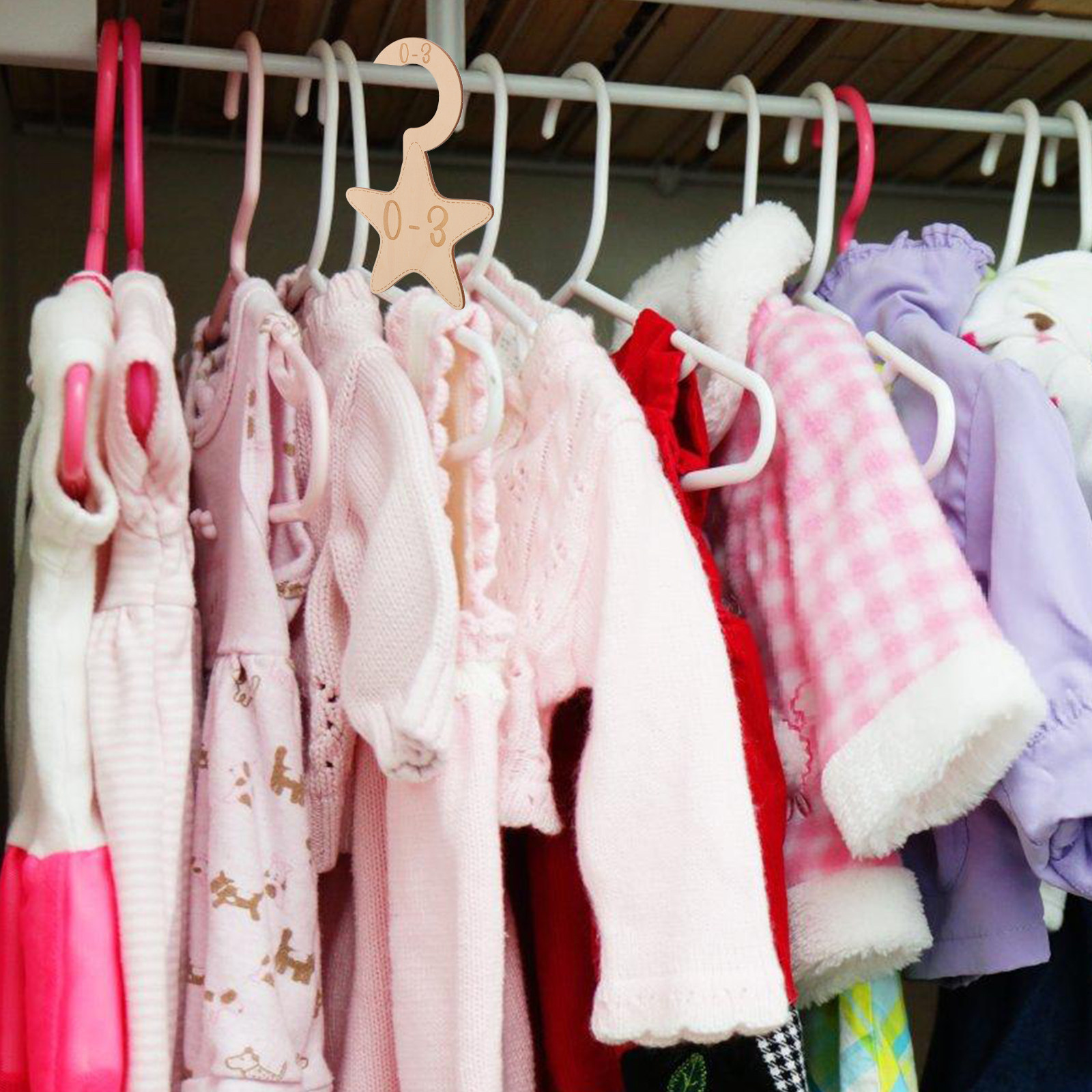 Baby Clothing Dividers - 7Pcs Baby Clothes Closet Dividers Wooden