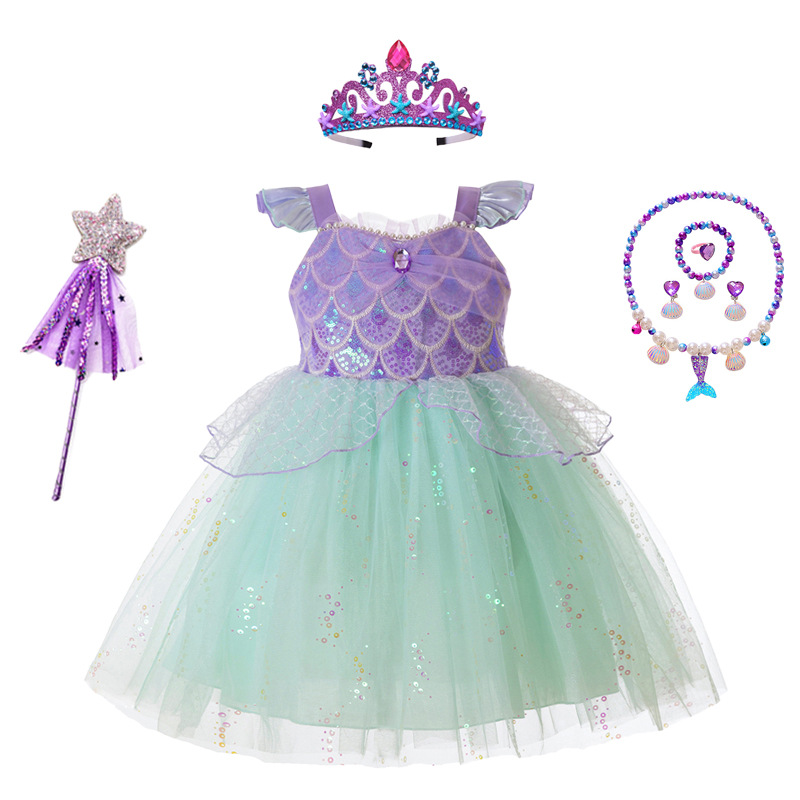 Baby Tutu Skirt - Girls Mermaid Tutu Dress Sequins Scale