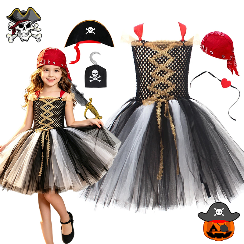 Baby Tutu Skirt - Girls Pirate Princess Tutu Dress Sling
