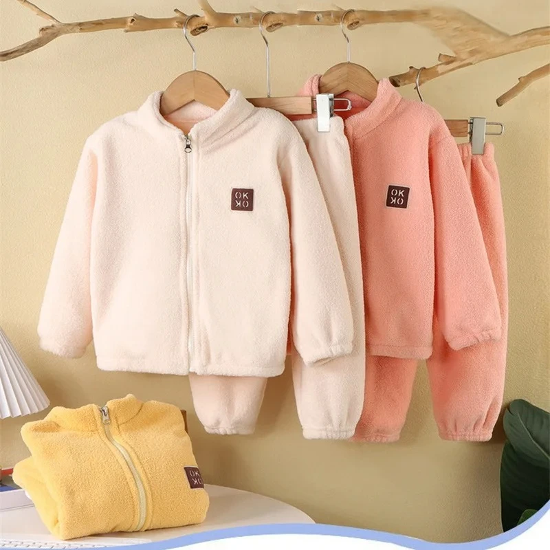 Baby Clothing Unisex - Plush Sets Children Autumn Winter Warm