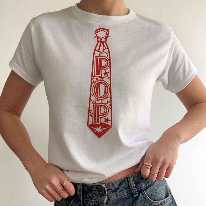 Baby Y2K Clothing - Trendy baby T-shirt with tie, Y2K