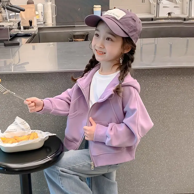 2026 Girls Hoodie Coat Spring  - огляд і ціна Baby Clothing Zip