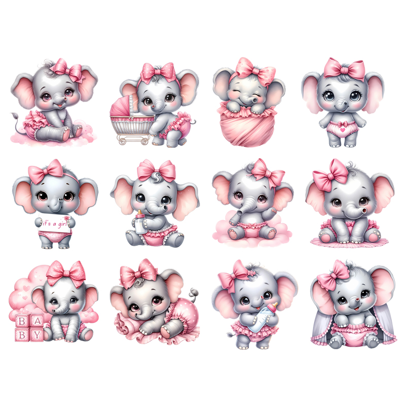 Landscape Pink Baby Iron On Tr - огляд і ціна Baby Clothing Elephant
