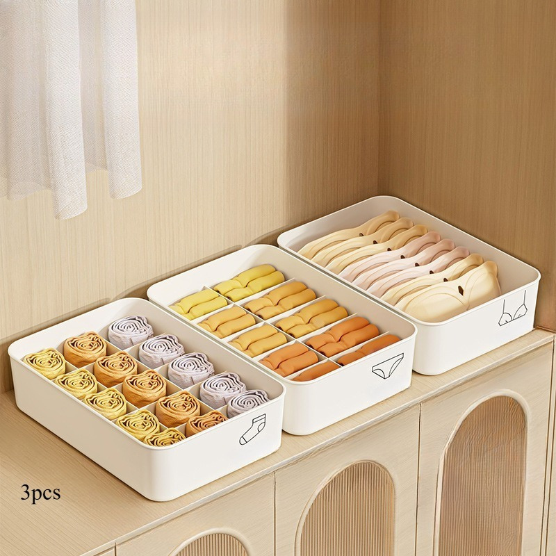 3pcs White Plastic Underwear a - огляд і ціна Baby Clothes Organiser
