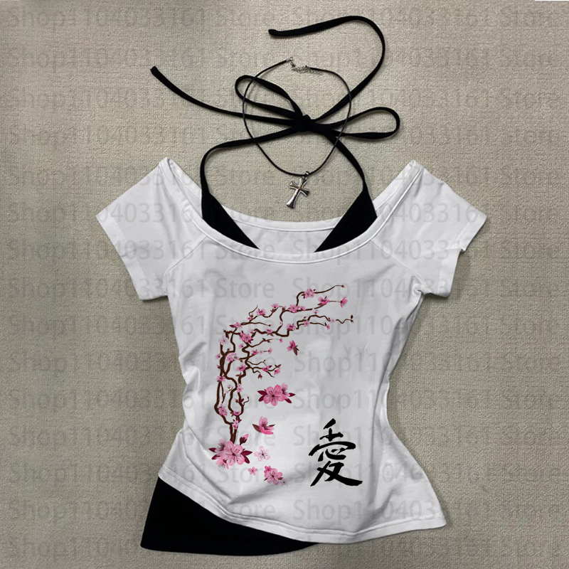 Y2k Tops T-shirt Gothic Woman  - огляд і ціна Baby Y2K Clothing