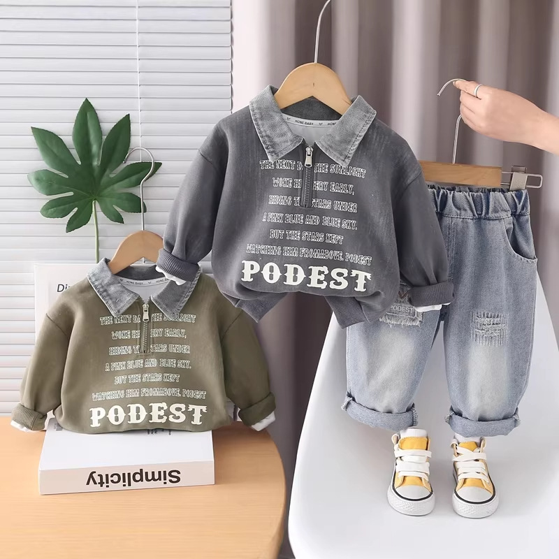 2026 Korean Style Kids 2PCS Cl - огляд і ціна Baby Clothing Zip