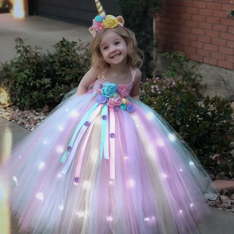 Gilrs Long LED Unicorn Tutu Dr - огляд і ціна Baby Tutu Skirt