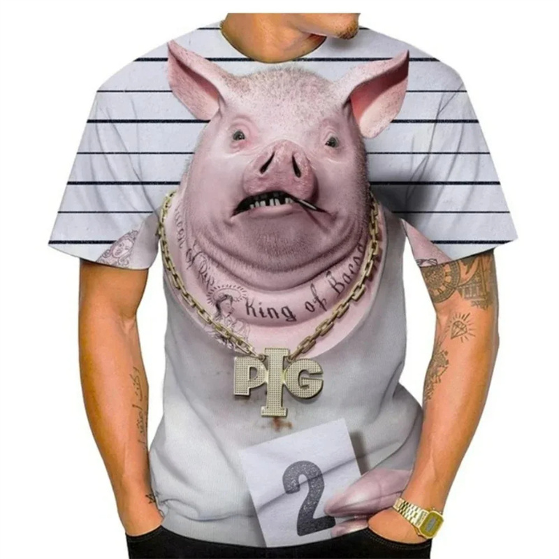 Summer Men T-shirt Summer 3D P - огляд і ціна Baby Y2K Clothing