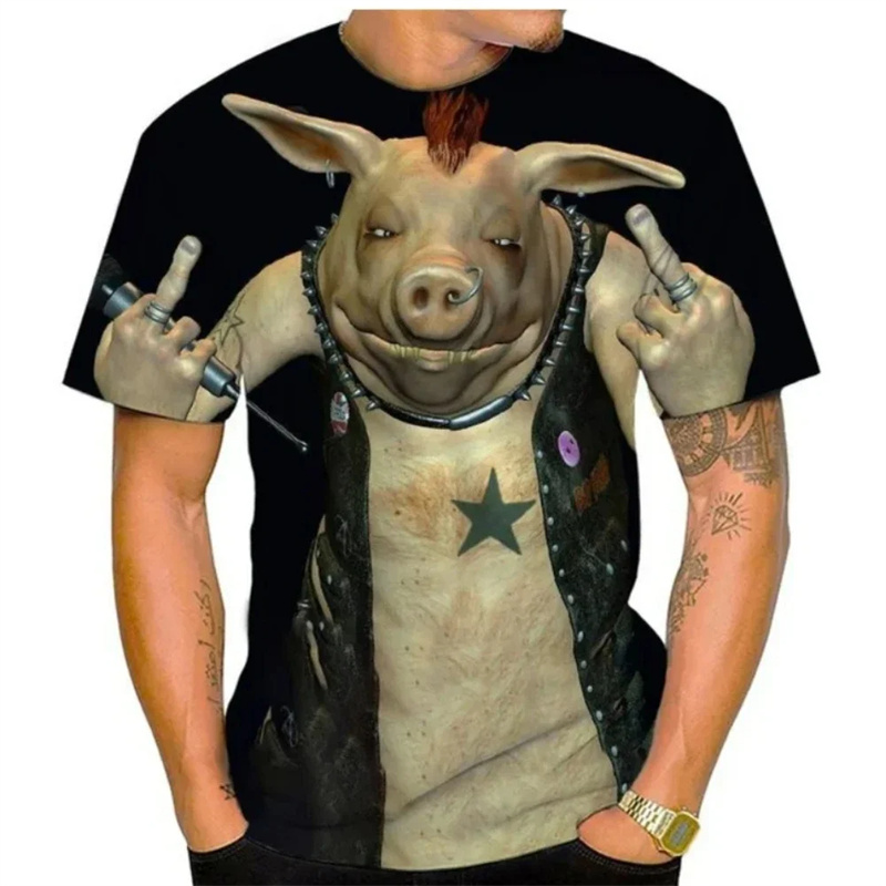 Summer Men T-shirt Summer 3D P - огляд і ціна Baby Y2K Clothing