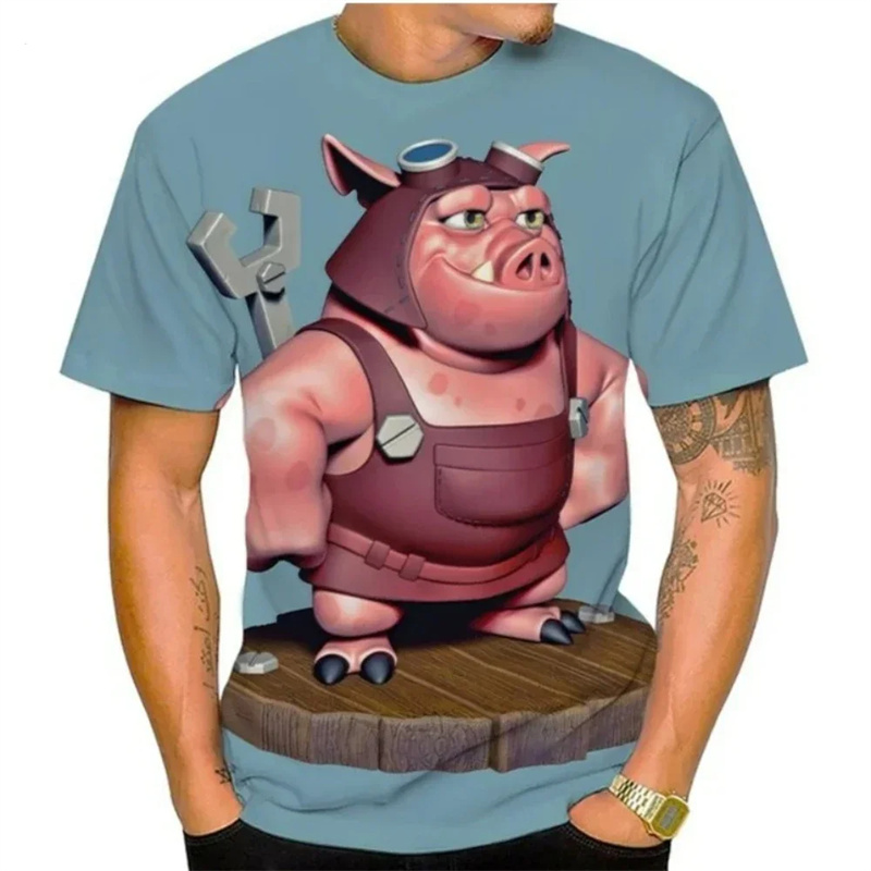 Summer Men T-shirt Summer 3D P - огляд і ціна Baby Y2K Clothing